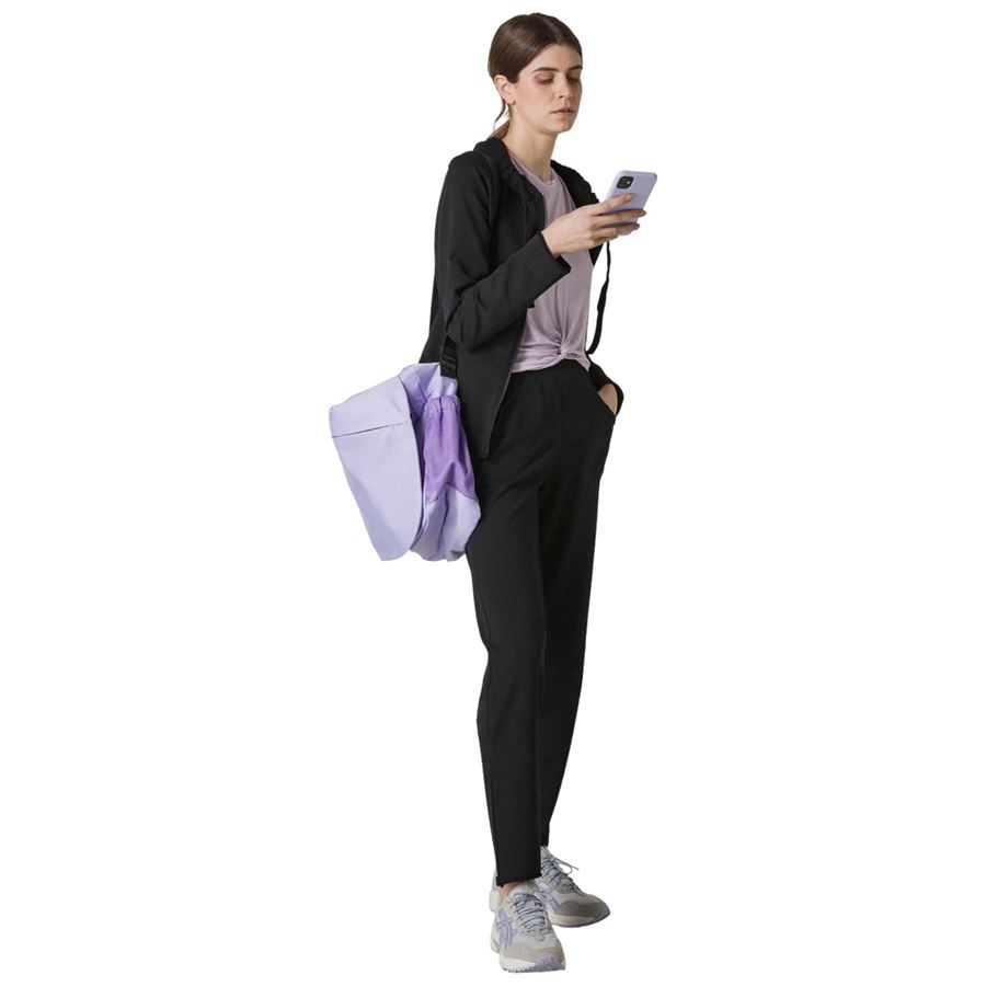 Pantaloni tuta slim fit in cotone stretch nero da donna Deha | D4252510009